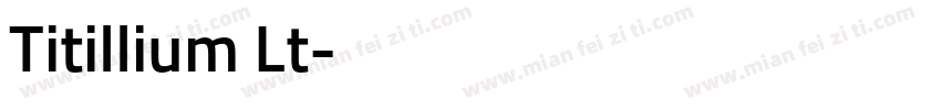Titillium Lt字体转换